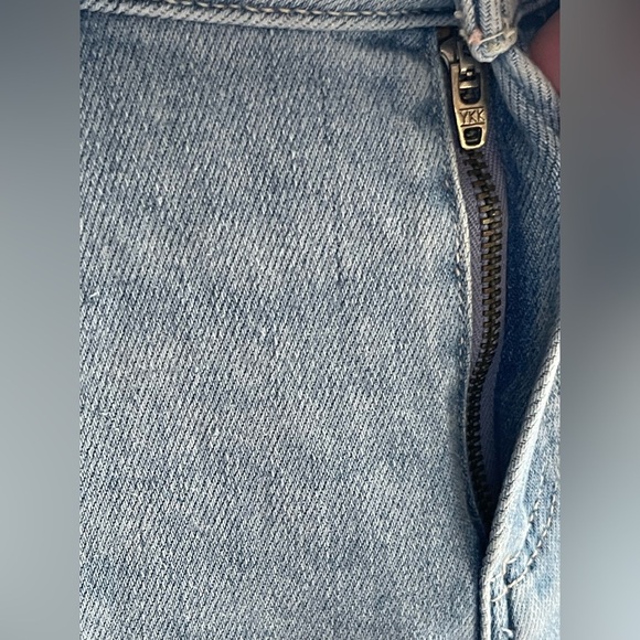 PAIGE Raw Hem Cuff Mid Rise Straight Leg Jeans - Picture 4 of 10